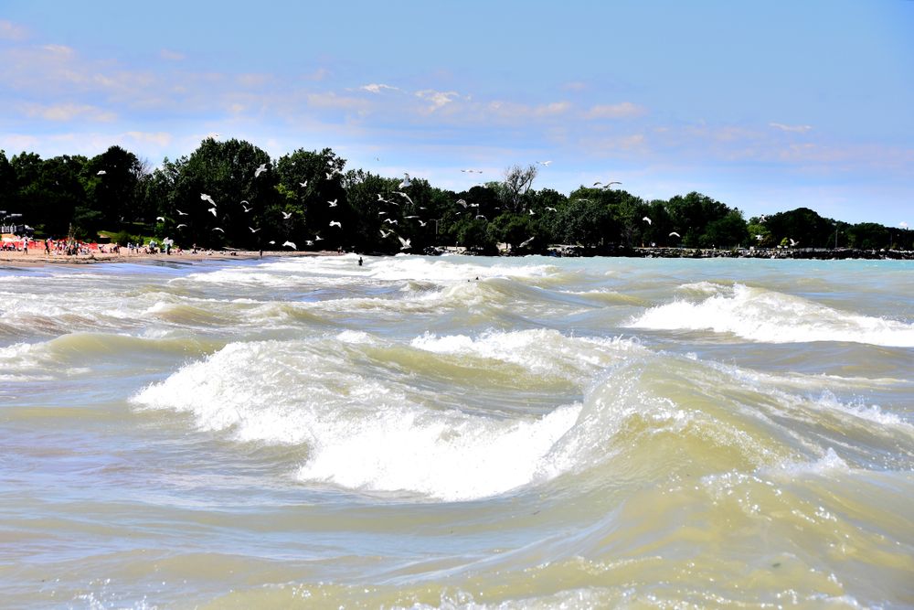Waves of Simmons Island Beach