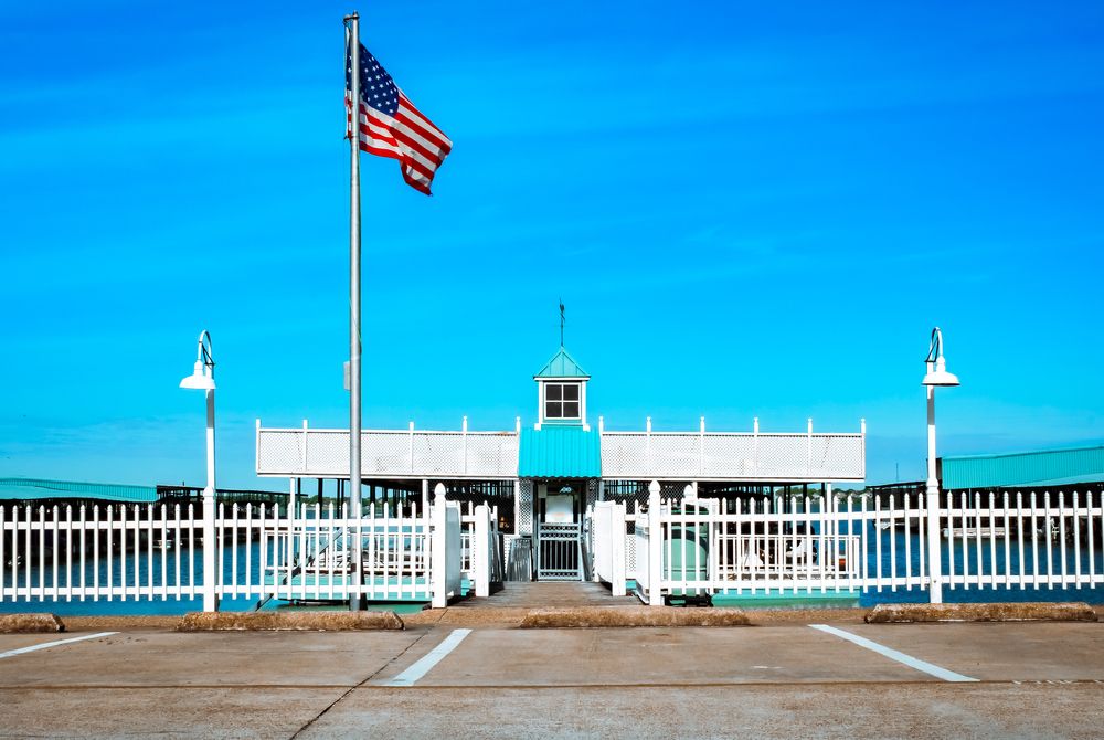 Boat marina on Lake Ray Hubbard, Texas