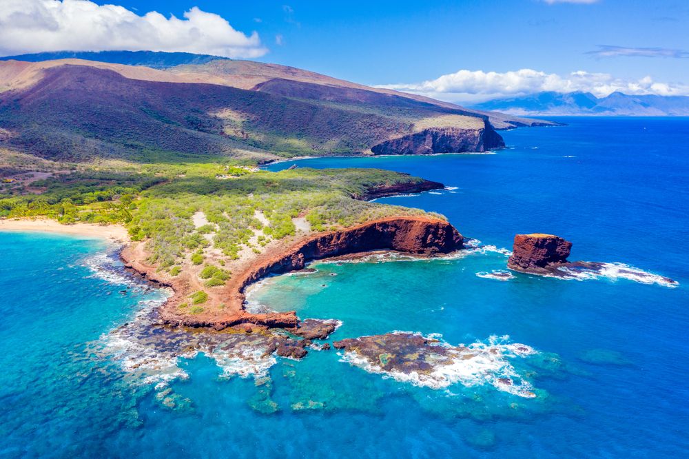 Aerial view of Hulopoe Beach