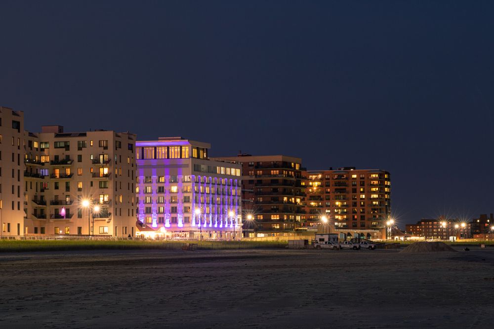 View of Allegria Hotel at night