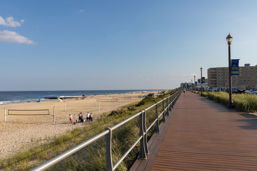 Daytime view of Long Branch Beach & Boardwalk