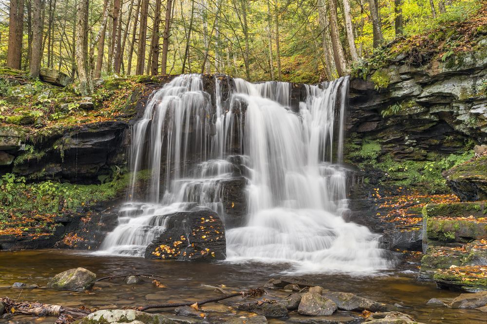 A beautiful waterfall at Loyalsock State Forest