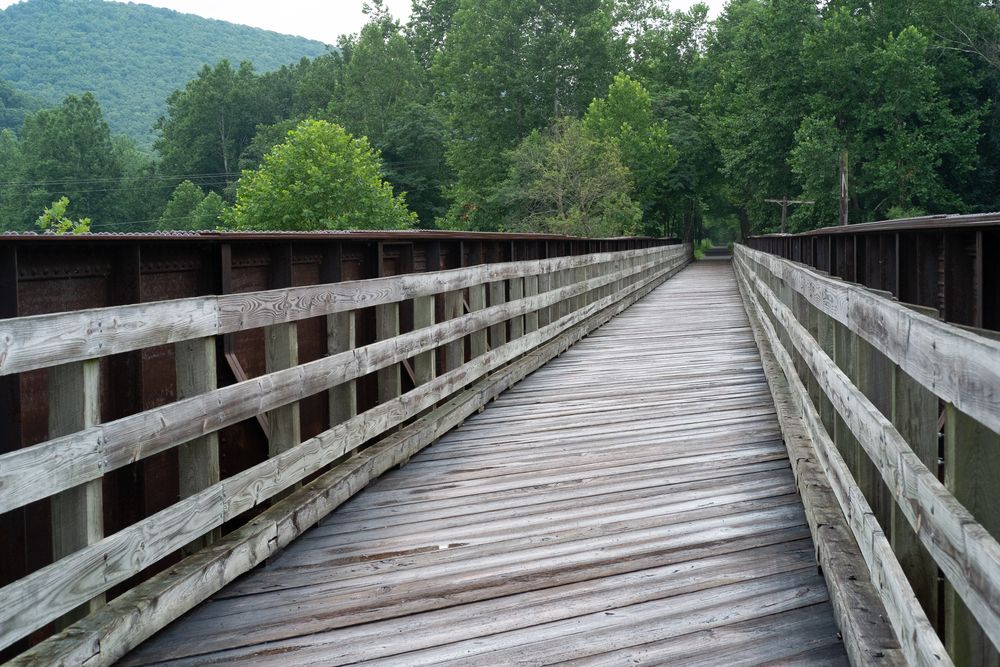 Boardwalk along Pine Creek Rail Trail