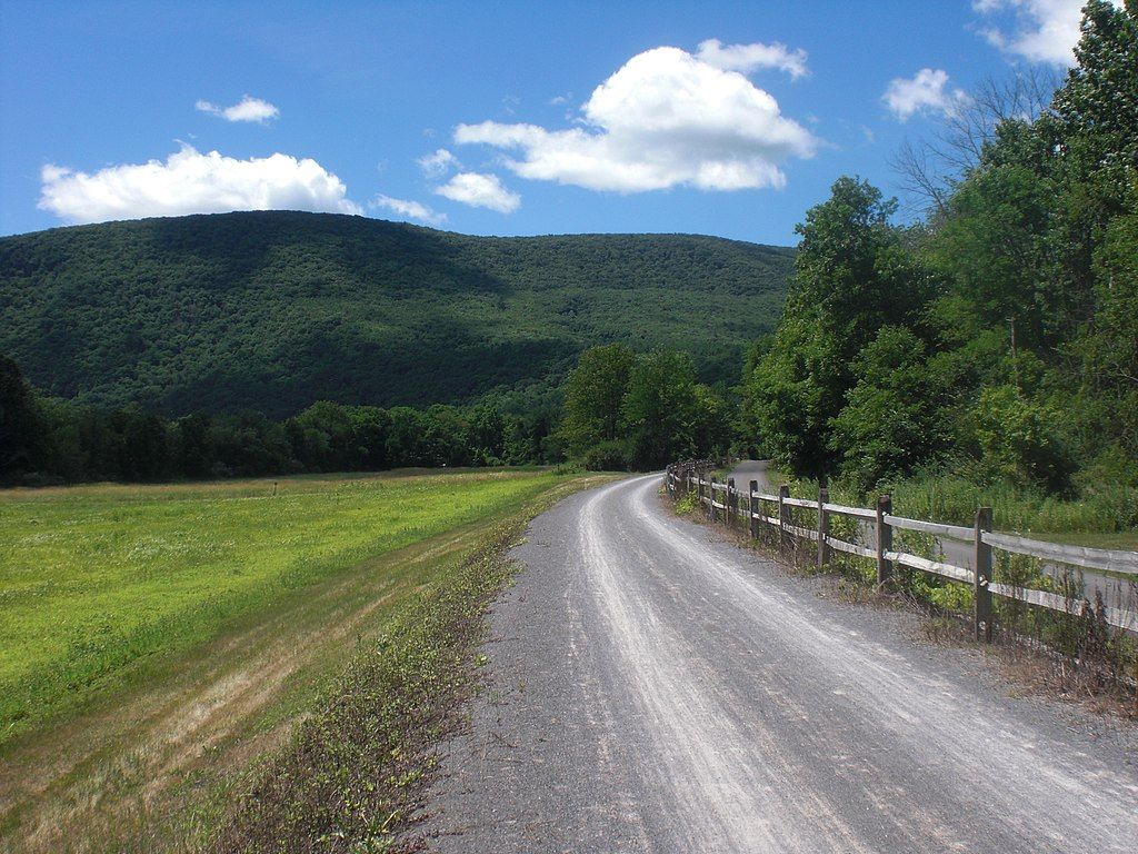 Mountain view from Pine Creek Rail Trail