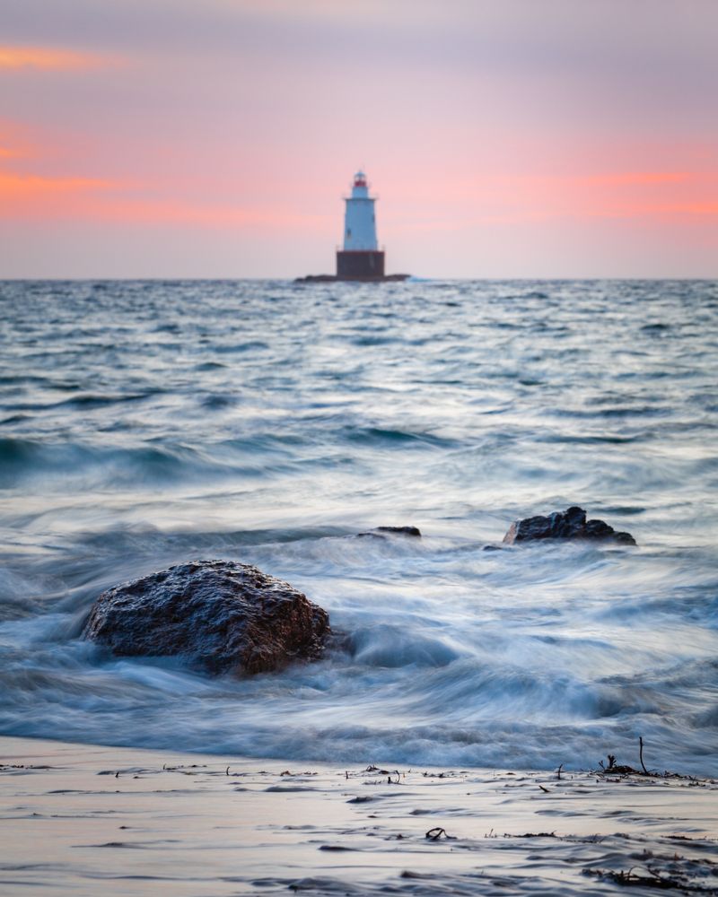 The waters surrounding Sakonnet Light