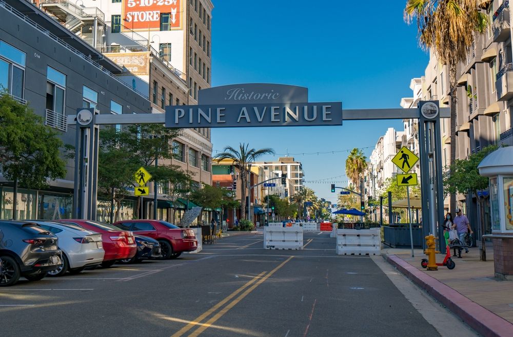 Entrance arch of Pine Avenue