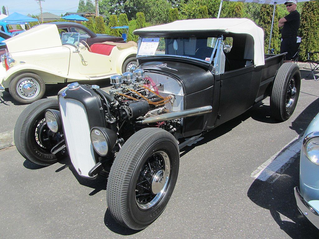 Hot rods vehicle during the Annual La Conner Classic Car and Boat Show