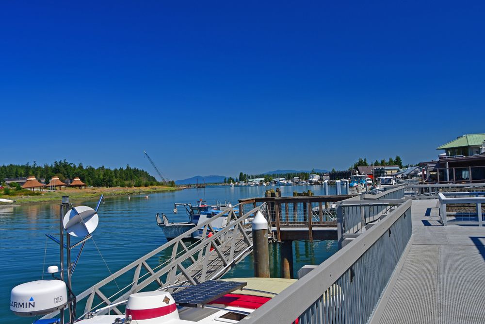 Daytime view of the La Conner Marina