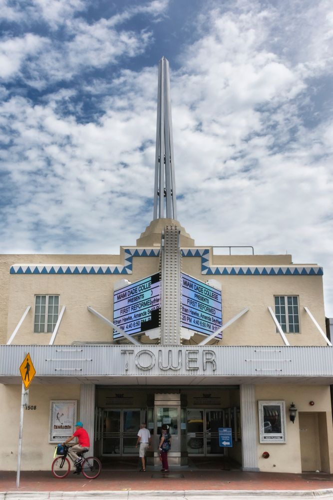Exterior and entrance of MDC's Tower Theater