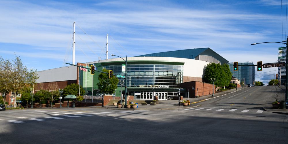 Front View of Angel of the Winds Arena