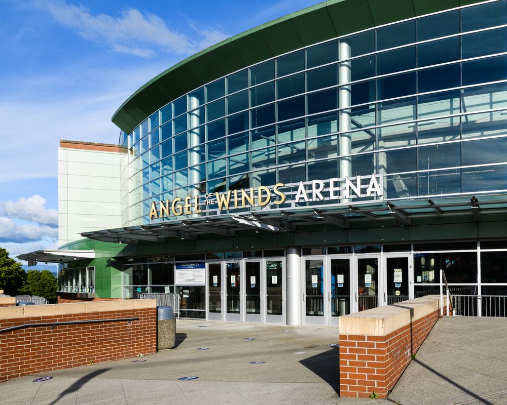 Front View of Angel of the Winds Arena