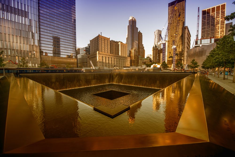 Structure on the grounds of 9/11 Memorial Plaza and Museum
