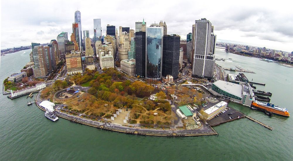 Aerial view of the Battery