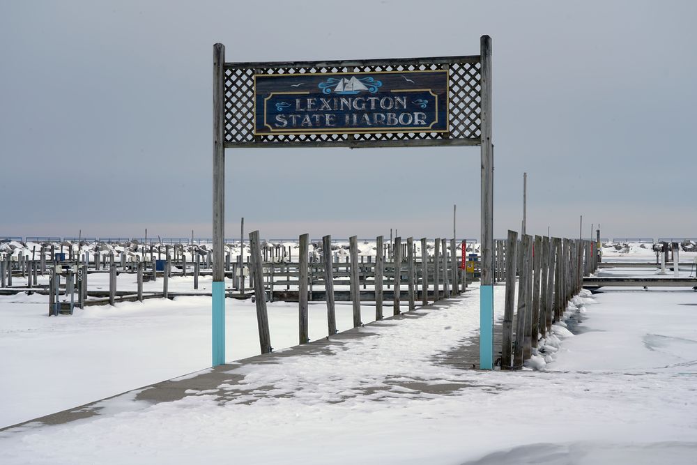 Winter view of Lexington State Harbor
