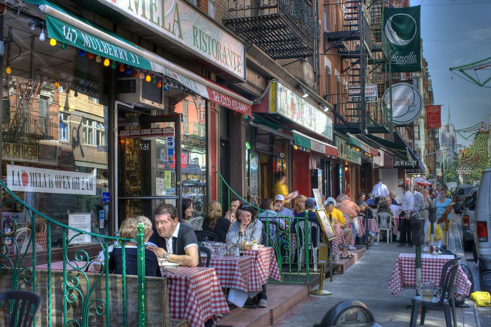Outdoor dining at Little Italy