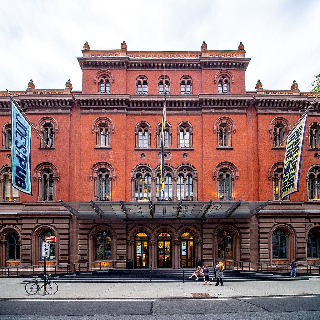 Front view of the Public Theatre's exterior