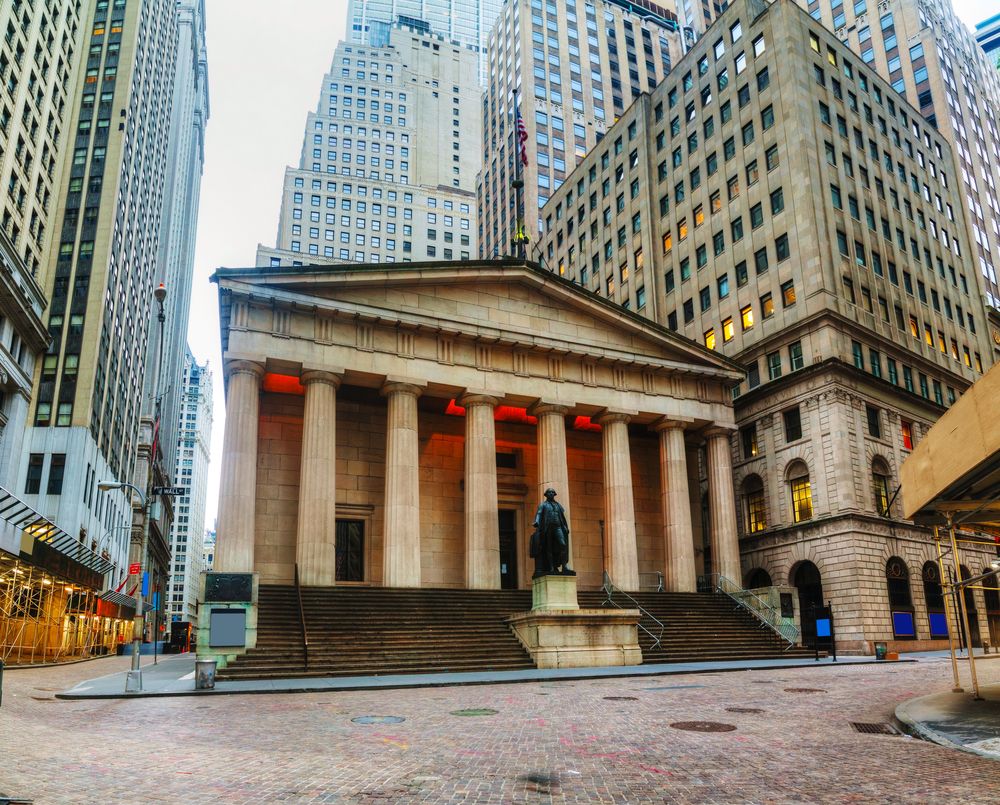 Federal hall at Wall Street