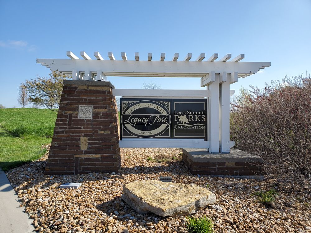 Welcome sign of Legacy Park