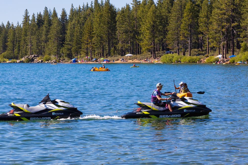 People enjoying their Jet Ski on Lake Tahoe