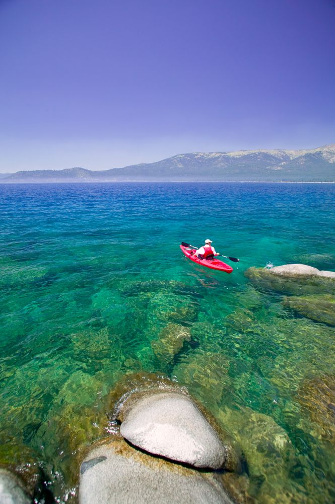 A Kayaker on Lake Tahoe