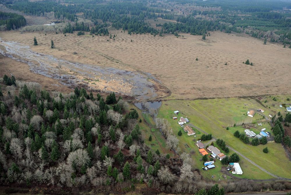 Aerial view of the Mima Mounds