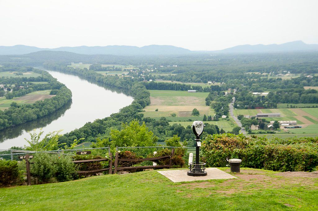 Binoculars at Mount Sugarloaf State Reservation's peak