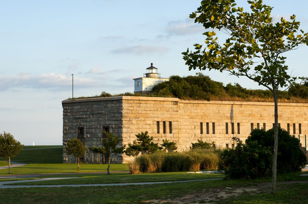 A building at Fort Taber Park