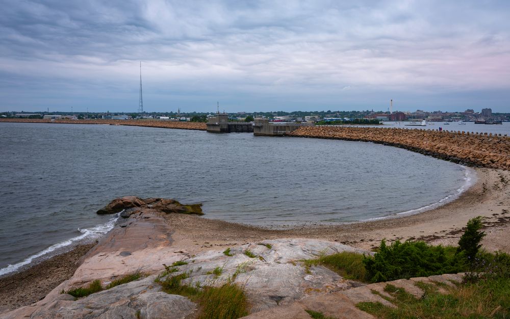 Daytime view of the New Bedford Harbor Walk