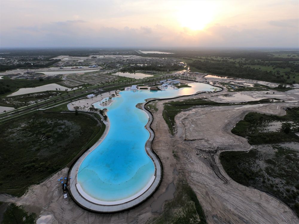 Aerial view of Epperson Lagoon