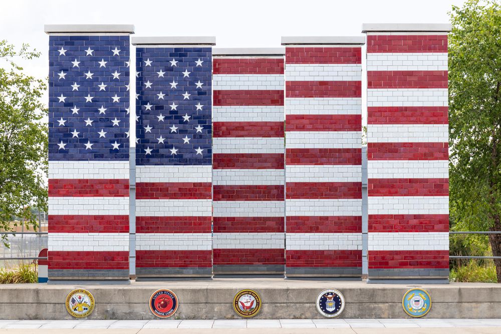 Veterans Freedom Flag Monument in Lima, Ohio
