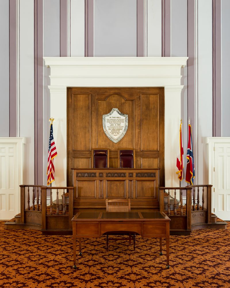 A podium in Alabama State Capitol