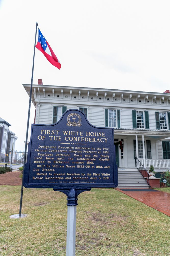 History marker of the First White House of the Confederacy