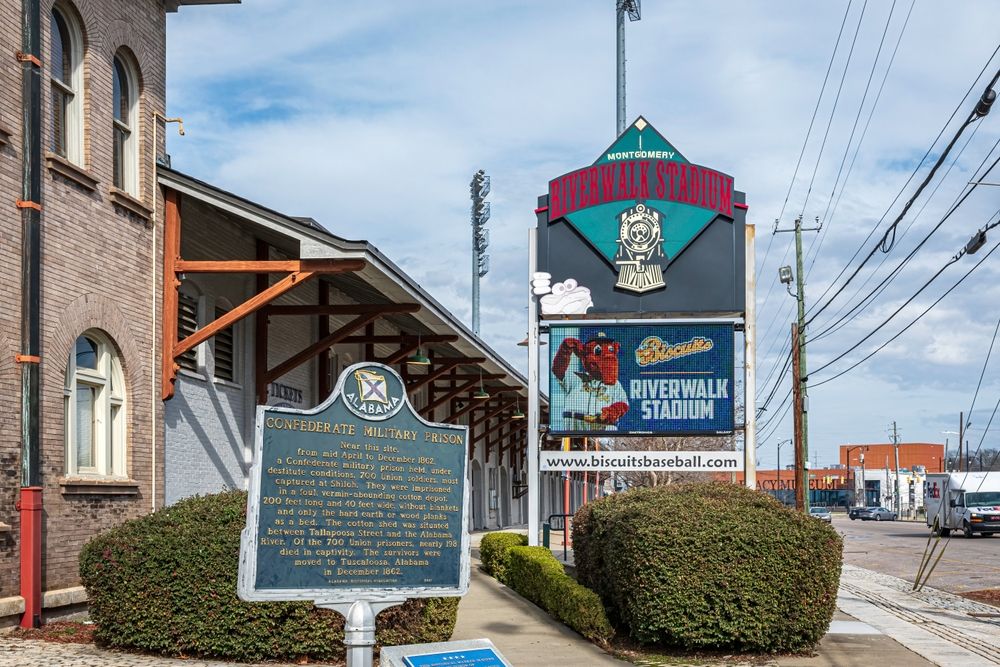 Signage of Montgomery Riverwalk Stadium