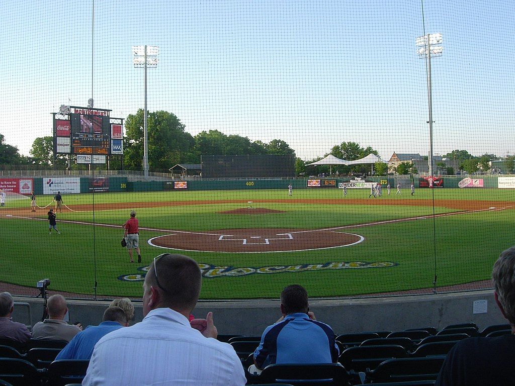 The field of Montgomery Riverwalk Stadium