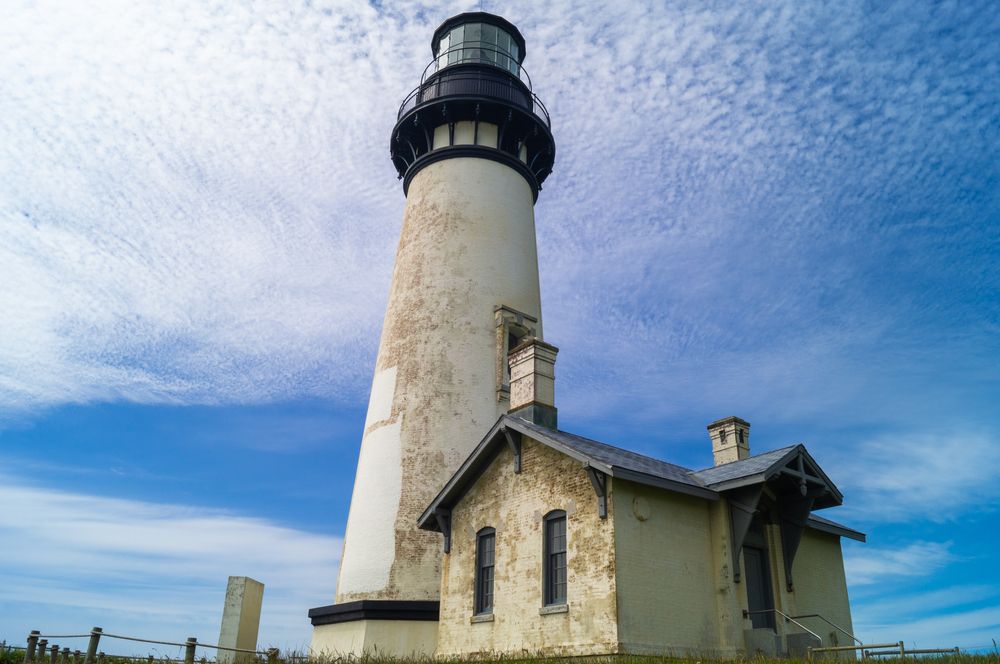 View of Yaquina Head Outstanding Natural Area with its Lighthouse