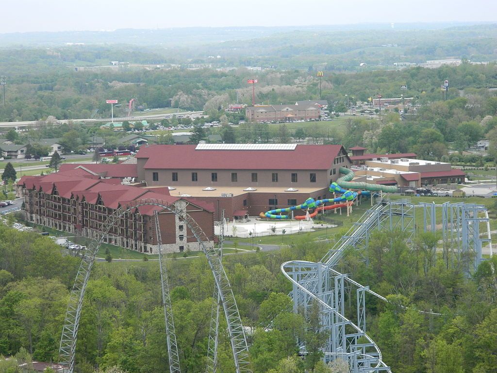 Aerial view of Great Wolf Lodge