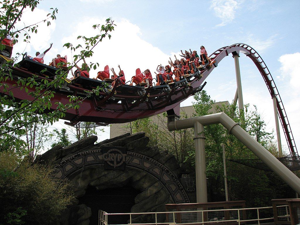 The crypt rollercoaster in Kings Island
