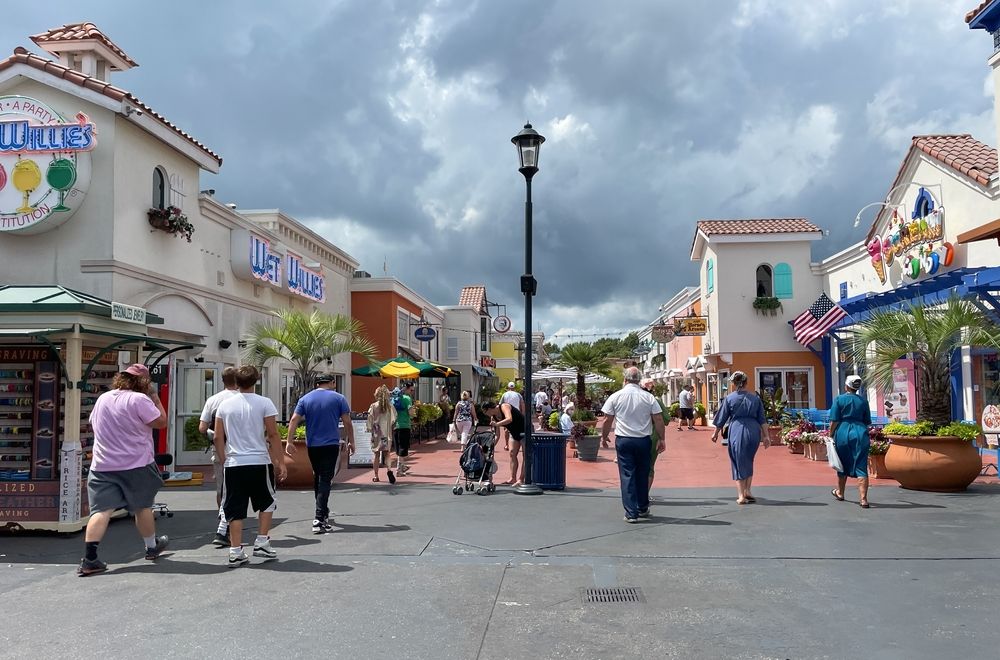 People touring around Broadway at the Beach
