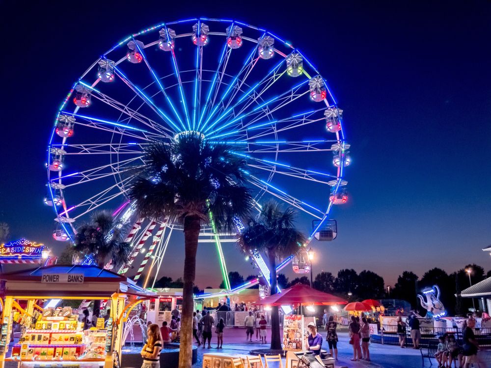 A ferris wheel at Broadway at the Beach