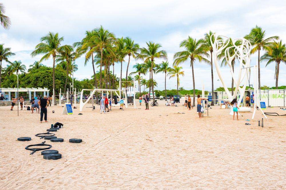 Muscle beach at Lummus Park