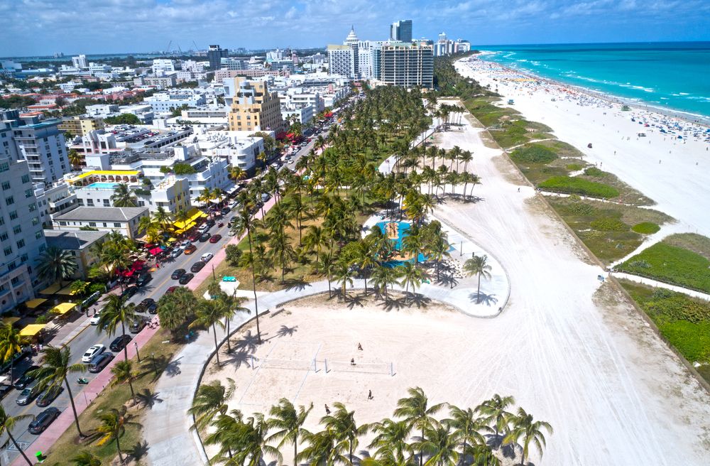 Aerial view of Lummus Park