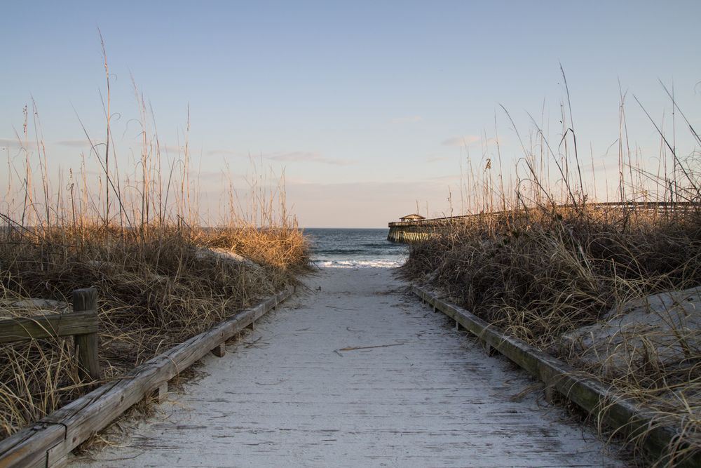 Sandy pathway at Myrtle Beach State Park