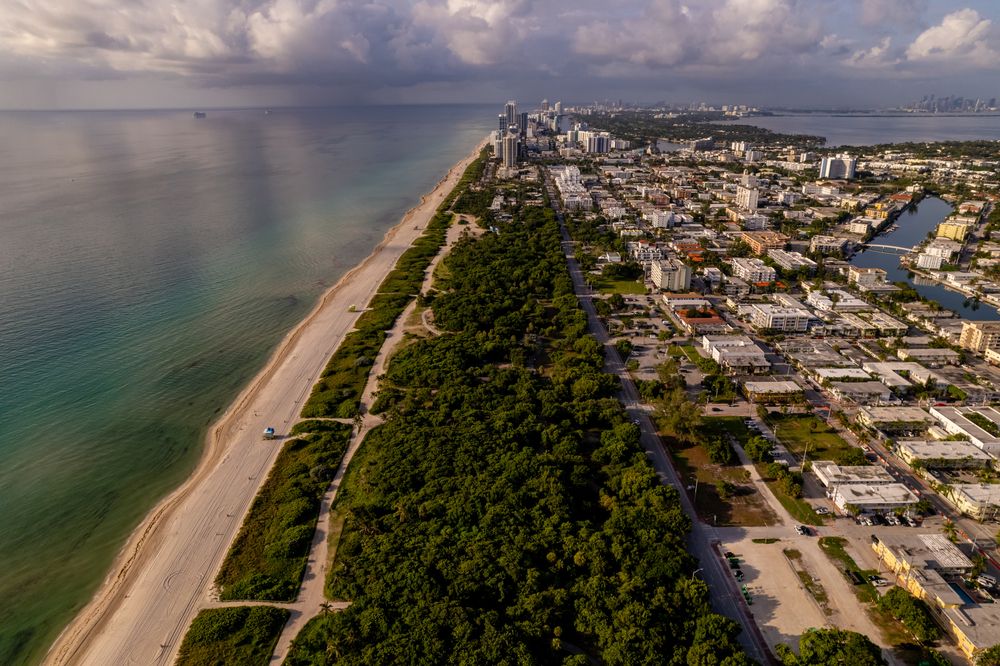 Aerial view of North Beach Oceanside Park