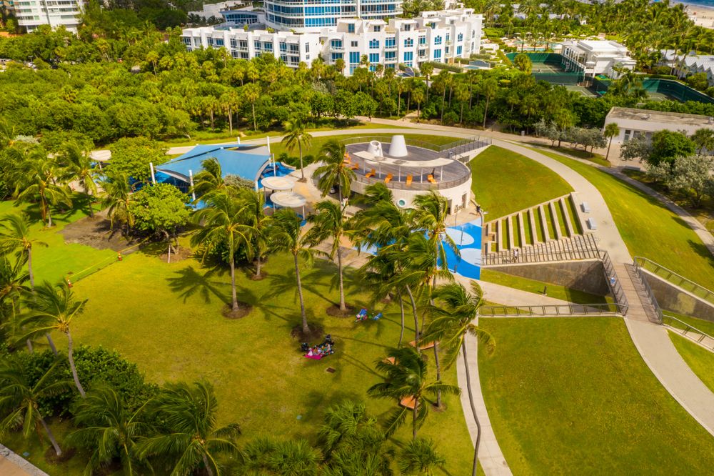 Aerial view of South Pointe Park