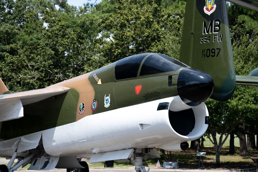 Closeup view of an aircraft at Warbird Park