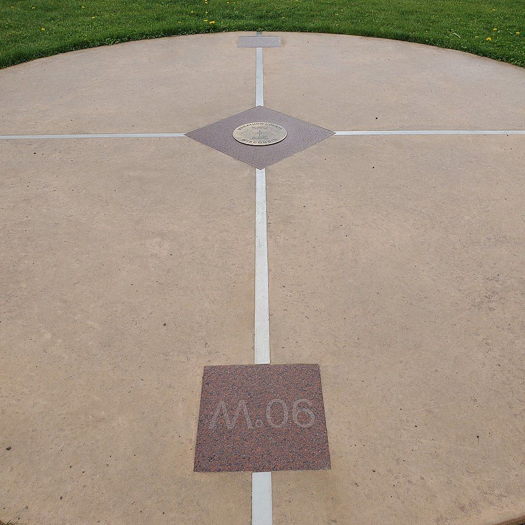 The grounds of 45 x 90 Geographical Marker