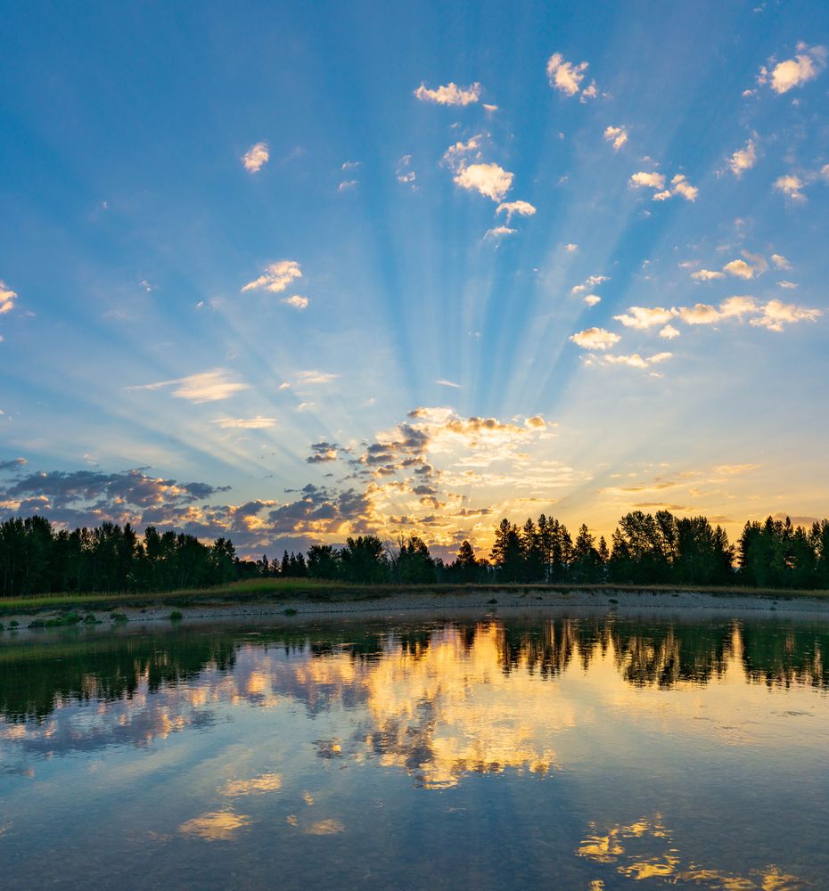 Sunrise over Bitterroot River
