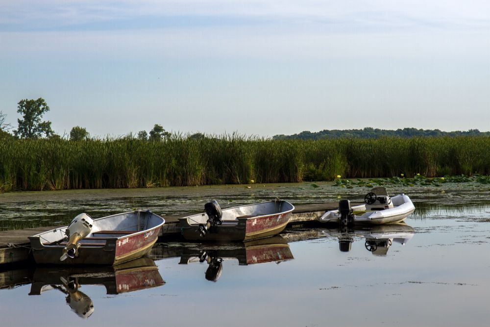 Boats at Chain O’Lakes State Park