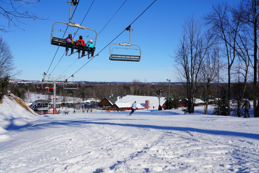 Ski lift chairs at Granite Peak