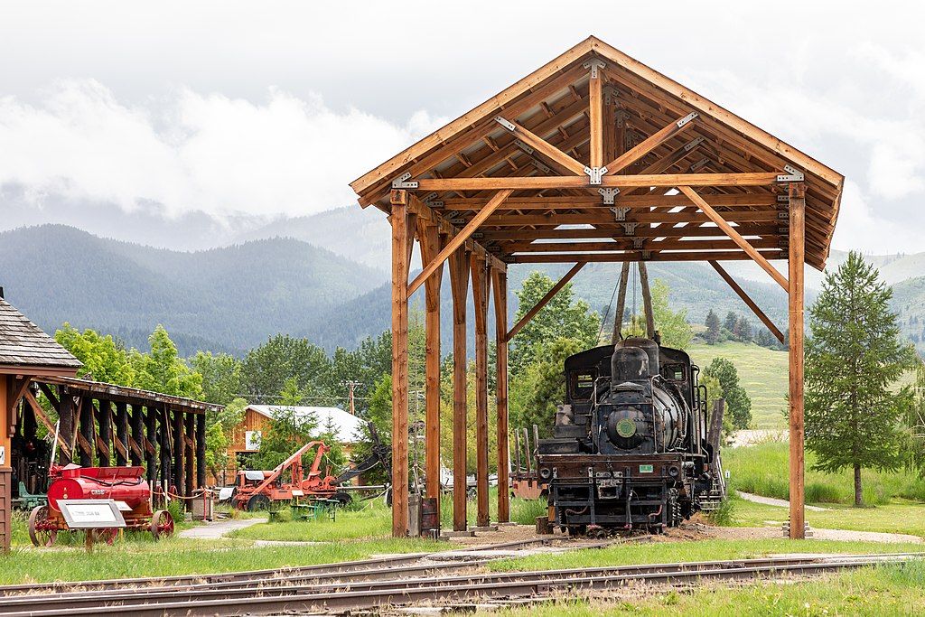Steam locomotive at the historical Museum at Fort Missoula